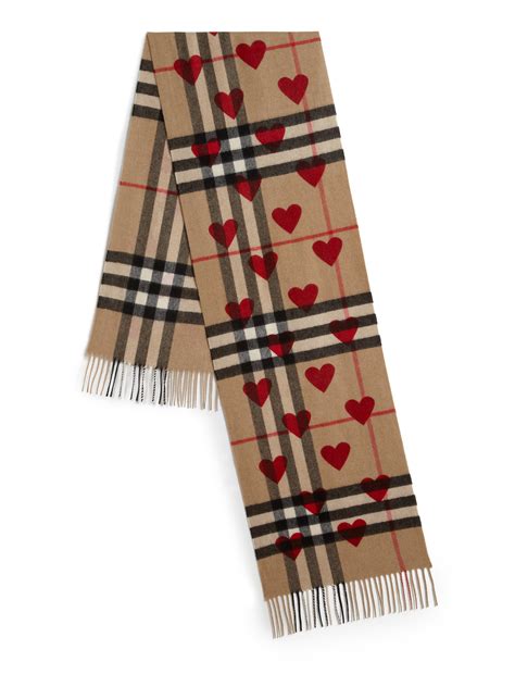 burberry cashmere scarf hearts|Burberry cashmere scarf for women.